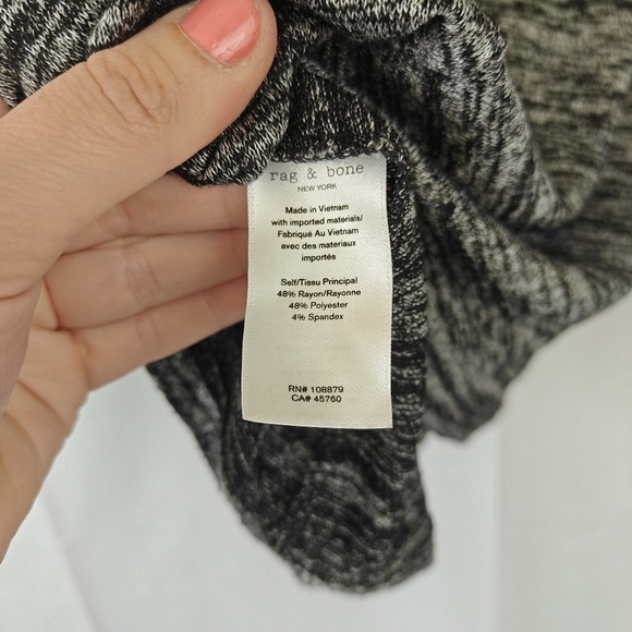 $115 Rag & Bone Jean Charley Space-dyed Cutout Tank Sz XS/TP - Picture 8 of 8